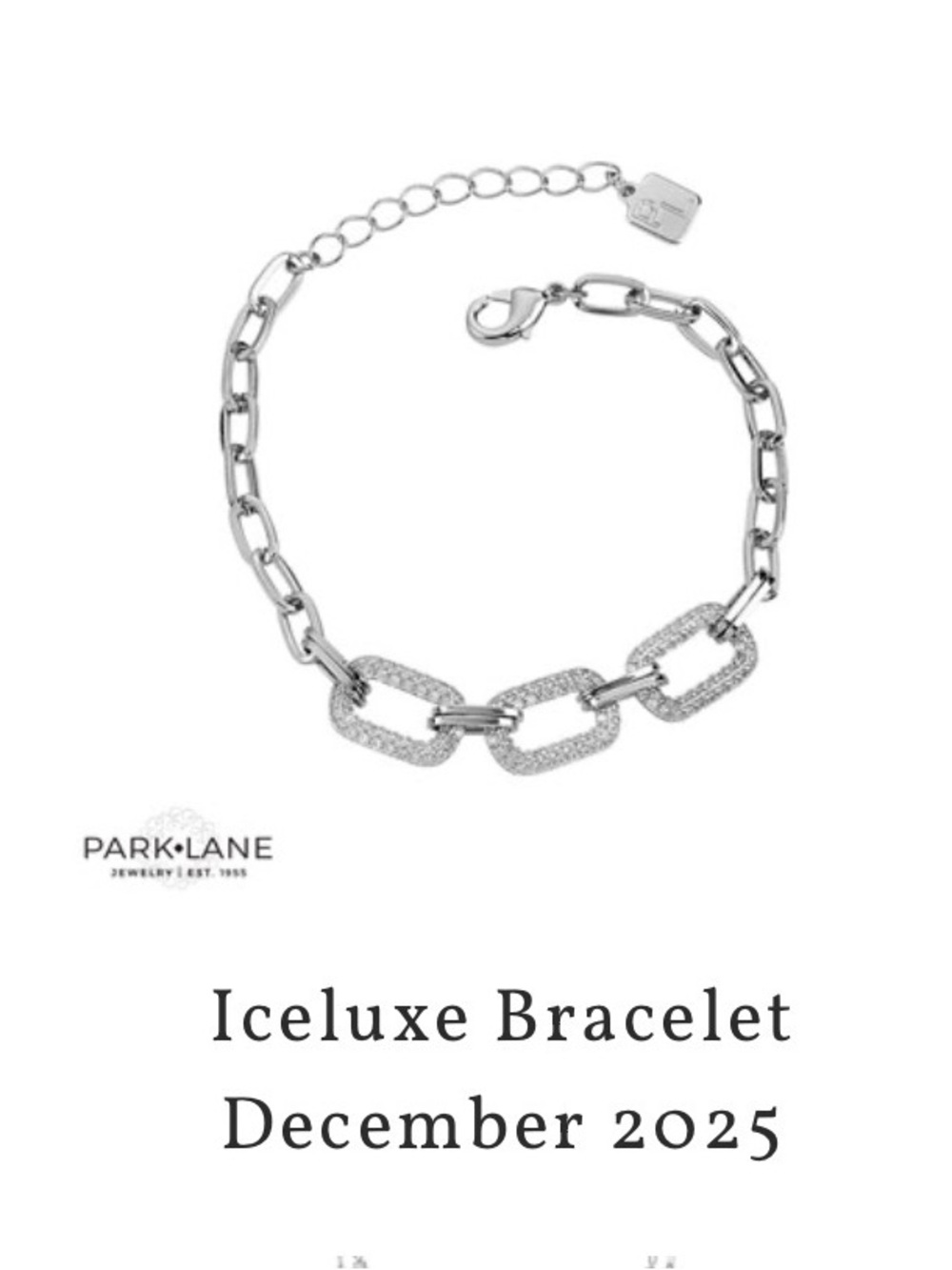 Park Lane Silver Pavé Link Bracelet & Earring Set